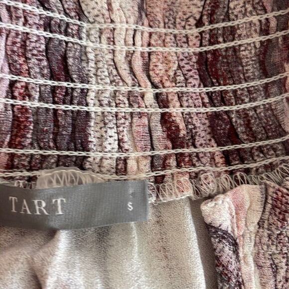 Tart Women's Pink Mauve Rayon Peasant Boho Blouse Small S - Picture 5 of 7